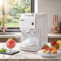 Garvee Electric Ice Shaver Machine, 220 lbs/hr Commercial Shaved Ice & Snow Cone Maker, 8L Large Hopper, 1500RPM Motor, Adjustable Ice Texture, Stainless Steel Ice Crusher for Home & Business