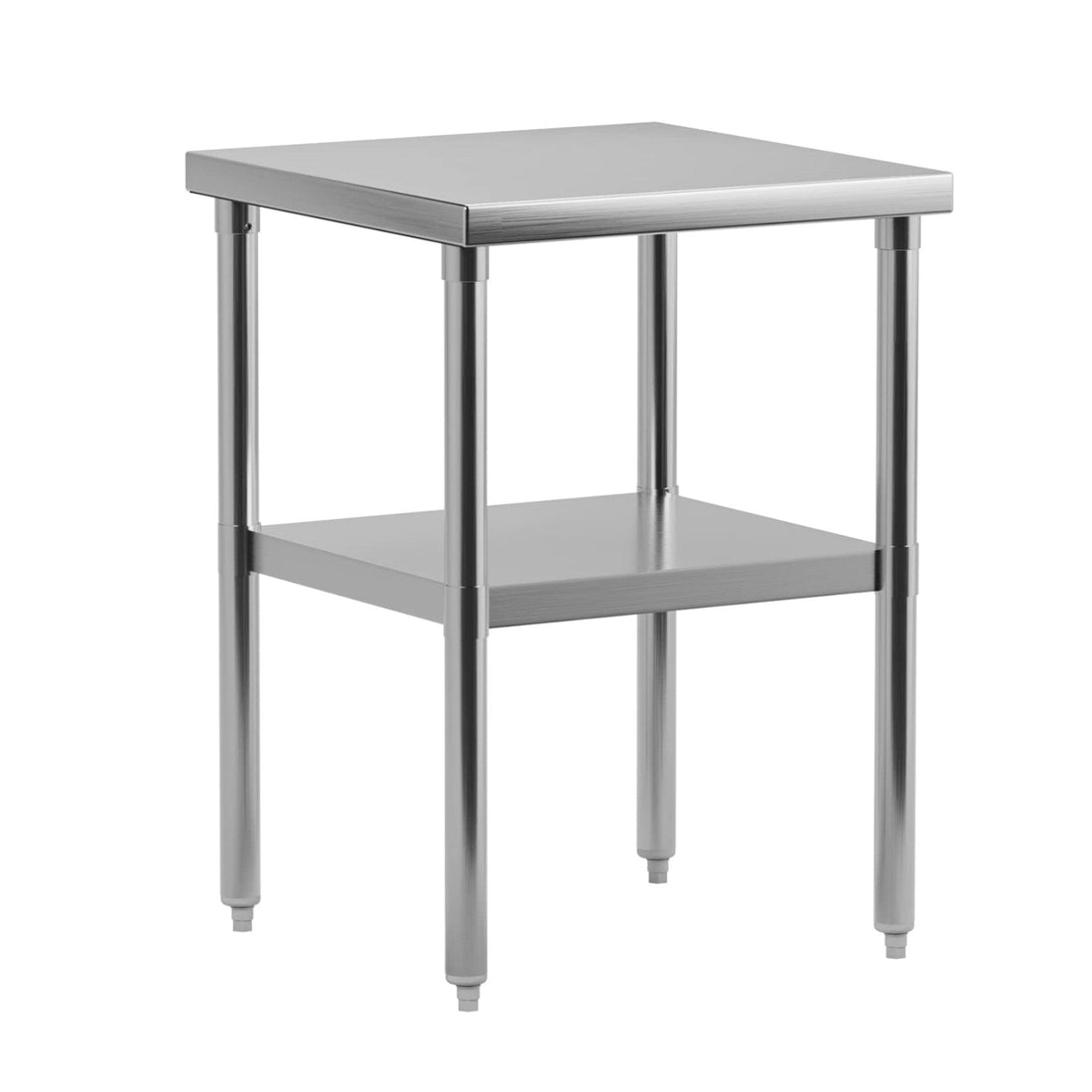 GARVEE 24" x 24" Stainless Steel Work Table with Undershelf NSF Certified Heavy Duty Commercial Kitchen Prep Table for Home Restaurant Hotel