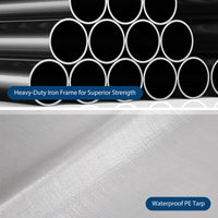 Garvee Heavy Duty Carport 13x20 FT Portable Garage with 4 Doors & 4 Windows, Reinforced Galvanized Steel Frame, Waterproof PE Tarp, Roll-Up Mesh Windows, Yellow, Outdoor Shelter for Cars & Gatherings