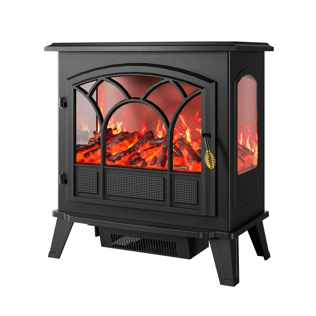 26.4 Inch Electric Fireplace Heater 750/1500W Freestanding Fireplace Space Heater