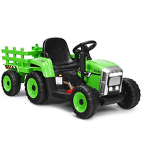 Garvee Ride - P Series: 12V Electric Tractor & Trailer for Kids, 3-6 Yrs - With RC - Green / 25W