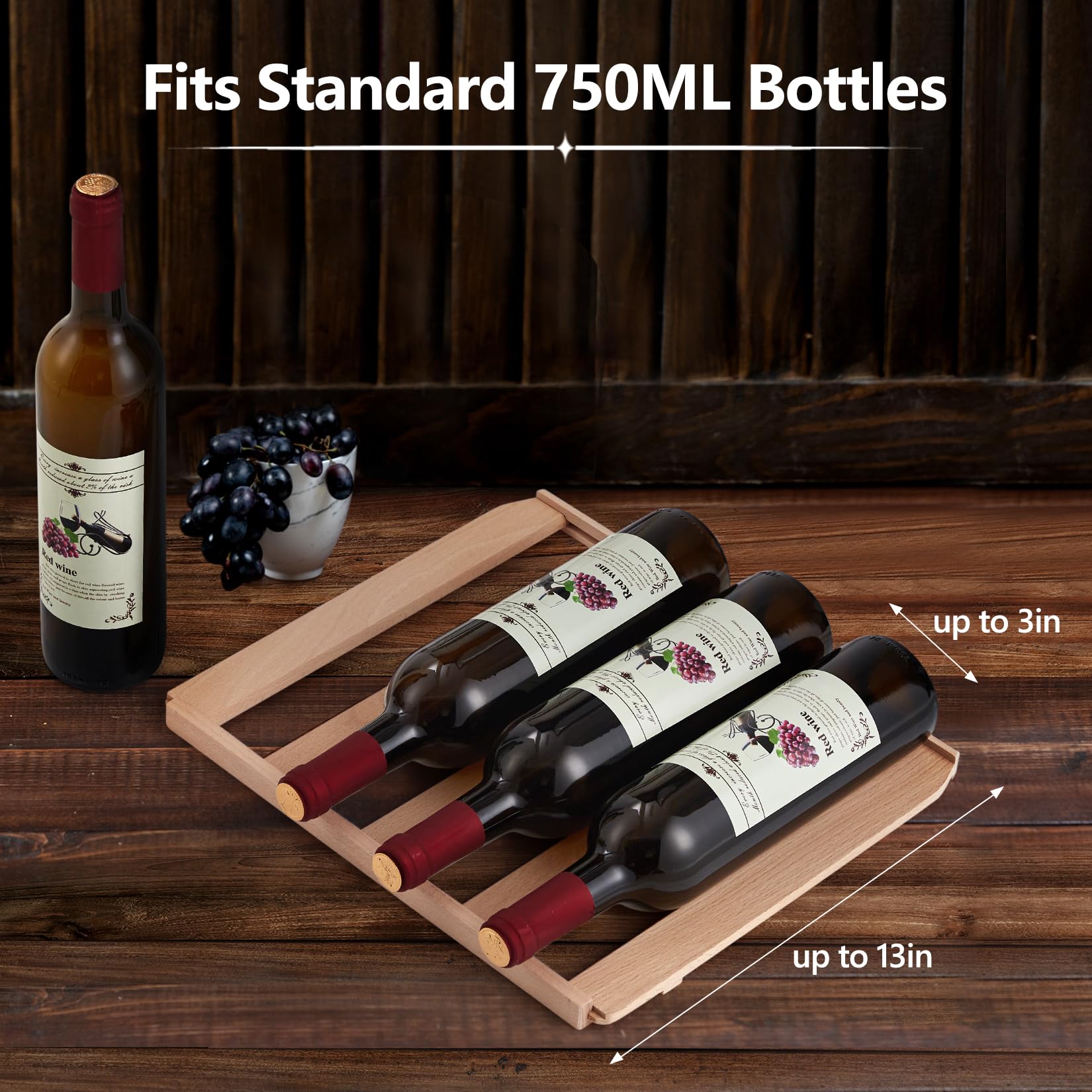 28 Bottle Wine Cooler, Adjustable Temp, Freestanding Fridge