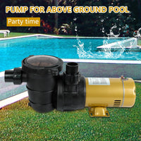 Garvee 1.5HP Swimming Pool Pump Single Speed In/Above Ground Water Pump,115V 5568GPH & High Flow, Powerful Primming Swimming Pool Pumps with Filter Basket, Low Noise for Family