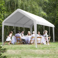 Garvee 13'x20' 160G Heavy-Duty Carport Replacement Cover Waterproof UV Protected for Garage Tent Shelter Outdoor White (Frame Not Included)