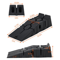 Garvee Plastic Car Service Ramps 2-Pack - 6.7" Low Profile 12,000LB Capacity Heavy Duty w/Anti-Slip Base for Home Garage
