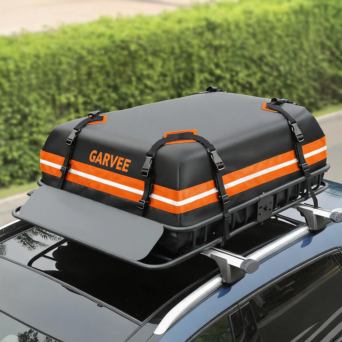 Garvee 51"x36" Universal Rooftop Cargo Carrier Basket – 200lbs Capacity Luggage Rack with Cargo Bag for SUV, Truck & Car