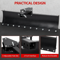 Garvee ATV/UTV 3-Position Blade, Impact Implements Scrape Blade, 5 Adjustable Angles, Universal Compatibility with 2 inch outer diameter Receivers, Driveway Grader, Dirt Ground Leveler, Snow Plow Kit