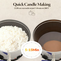 Garvee 12.7 Qts Electric Wax Melter with Temperature Control, Pour Spout, and Easy-Clean Feature for Candle Making, Ideal for Small-Scale Commercial or Home Use