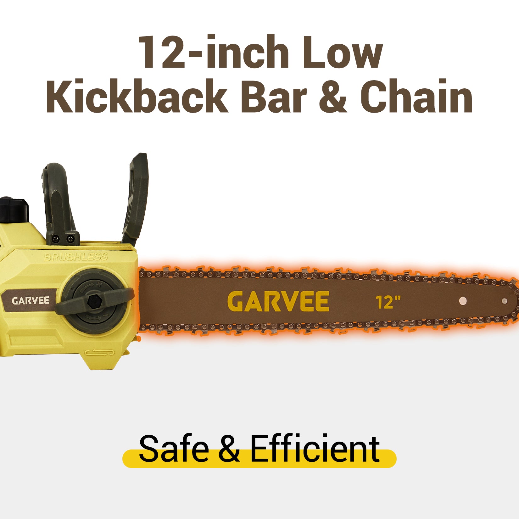 Garvee 12 Inch Mini Chainsaw - Portable Cordless Electric Handheld Chainsaw for Pruning Tree Branches, Yard, Household, and Garden, Perfect Christmas Gift for Men, Dad, Husband, and Women