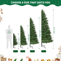 Garvee 6ft Artificial Christmas Tree, Realistic Full Shape Xmas Tree with 1584 Branch Tips, Fake Christmas Tree with Foldable Metal Base Stand, Home, Office, Party Decoration-Green