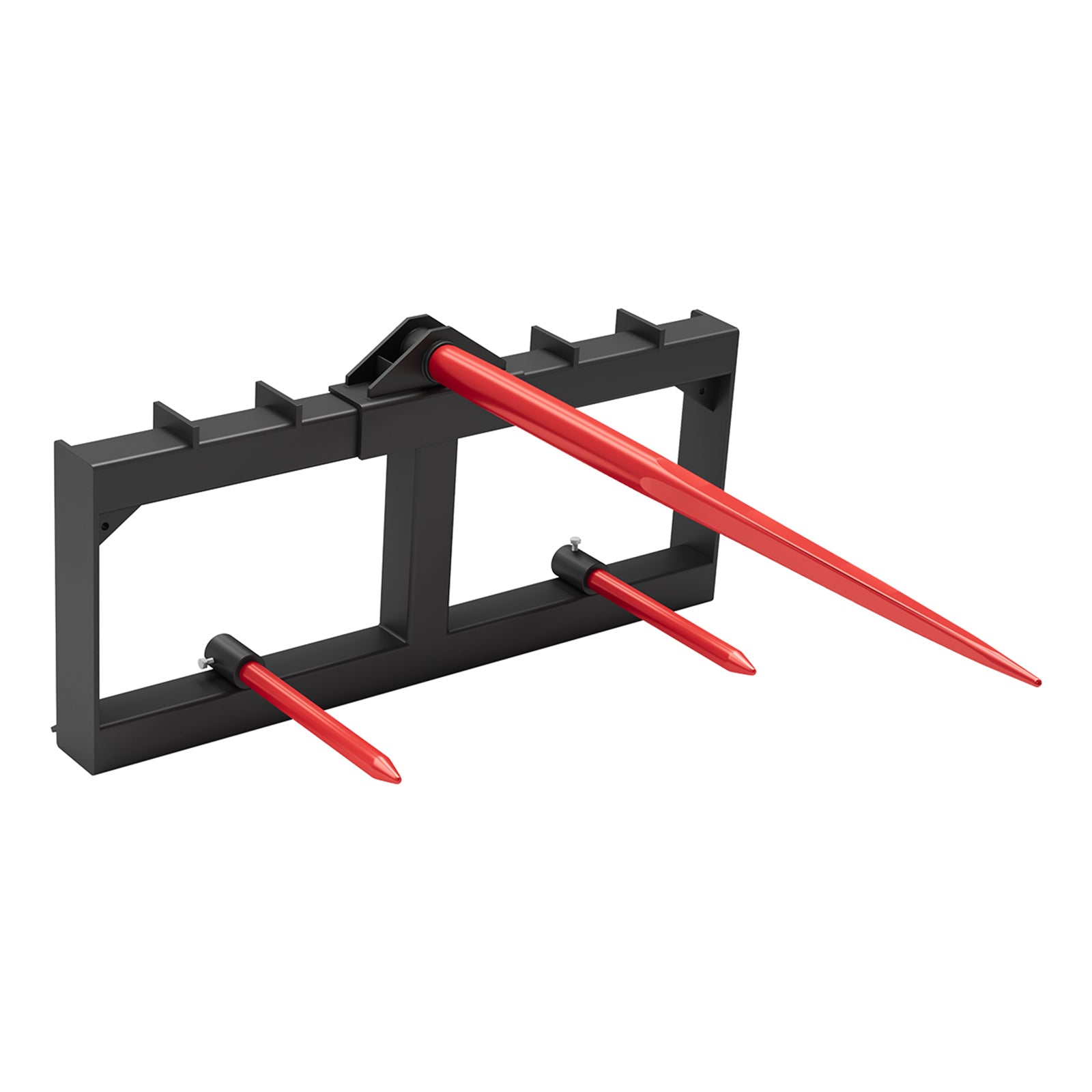 Garvee 3000lbs Quick Attach Bale Spear Attachment for Skid Steer & Tractor, 49" Hay Spear with 2x17" Stabilizer Spears, Heavy Duty Hay Frame