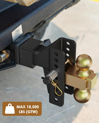 Adjustable Trailer Hitch Fits Both 2 & 2.5 Inch Towing Receiver