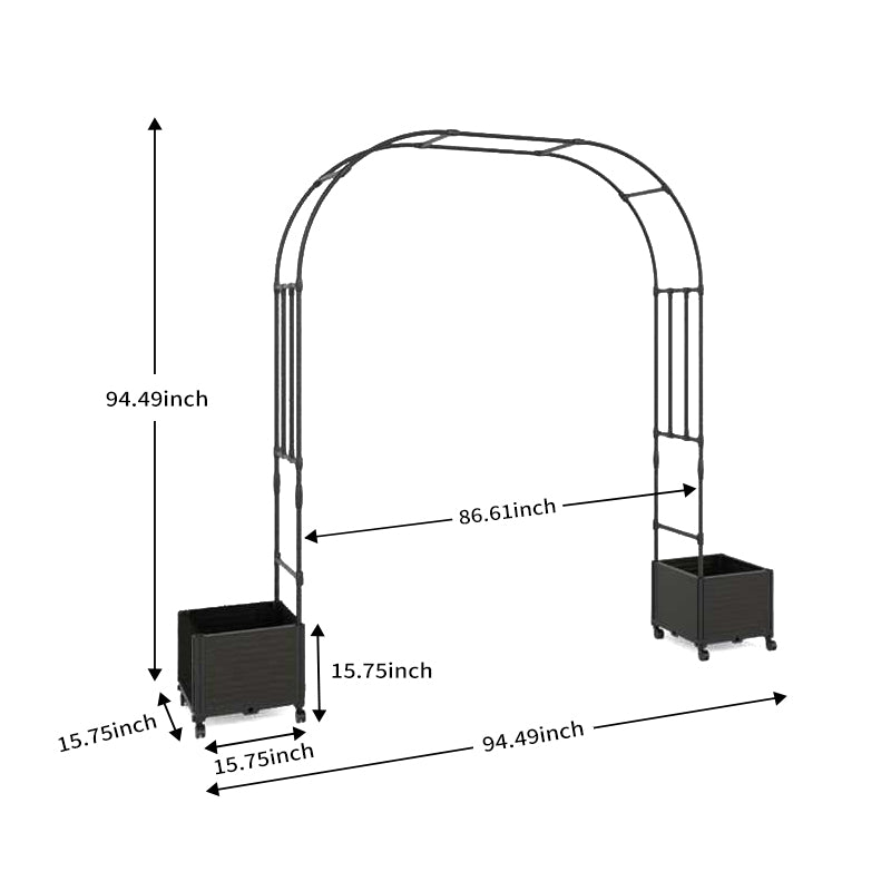 Garvee Garden Arch Trellis for Climbing Plants, Metal Wedding Arch Flowers Frame Backdrop Stand,Balloon Decor Garden Arch Arbor for Wedding Garden Party Plant Support Flower