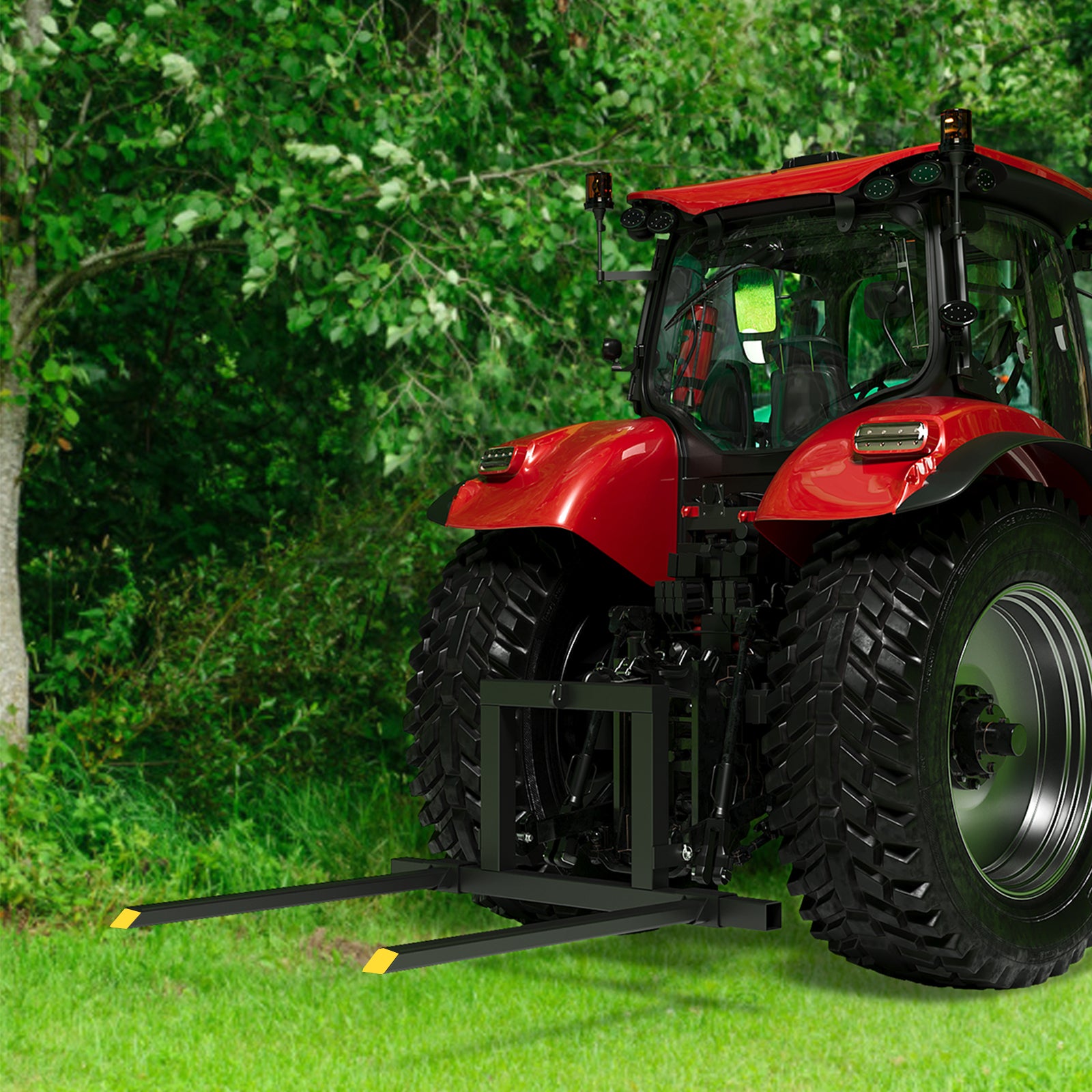 Garvee 50" 3 Point Pallet Forks,1500Lbs Capacity Adjustable Width Range(28"-45") Pallet Fork Attachments,3 Point Hitch Pallet Forks for Tractor Category 1