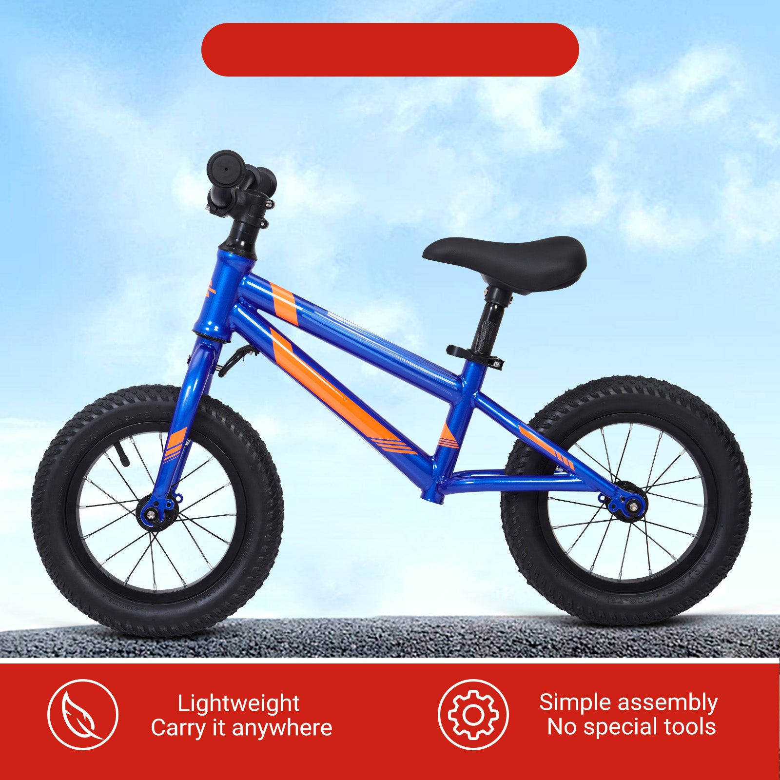 Garvee Balance Bike Lightweight Toddler Bike for 2-6 Year Old Boys and Girls - No Pedal, Adjustable Handlebar and Seat, Aluminium, EVA Tires - Blue