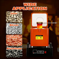 Garvee 1+3 KG Gold Melting Furnace Set,2100 °F Digital Electric Melting Furnace with 2 Crucibles,Temperature Control for Melt Scrap, Silver, Gold, Copper, Aluminum 110V