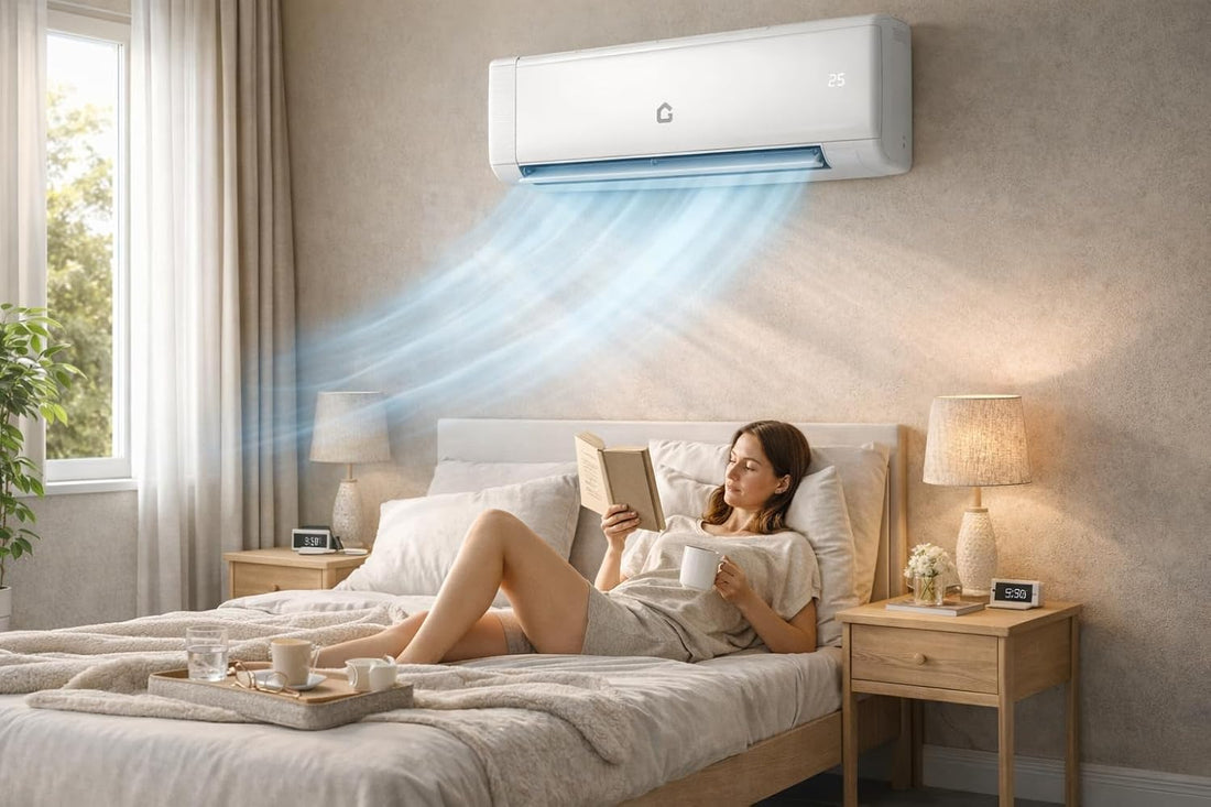 Garvee 9000 BTU Ductless Mini Split Air Conditioner & Heater - 19 SEER2 Inverter - WiFi & Alexa Enabled - 115V - Quiet Cooling & Heating for 550 Sq.Ft - Remote & App Control - Self-Cleaning - Wall Mounted - Installation Kit Included - US Standard