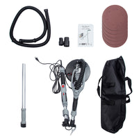 Garvee Drywall Sander, 710W Electric Sander Tool with Variable Speed 800-1700RPM, 6.6ft Dust Hose with LED Light, Extendable & Foldable Handle, 6 Pcs Sanding Discs, Carrying Bag