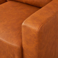 Garvee 85" Leather Couch for Living Room, Modern Sofa Couches with Padded backrest, Upholstered Sofa with Armrests and Comfy Cushions, Deep Seat Sofas for Living Room, Bedroom, Office