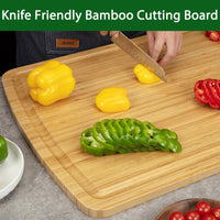 Garvee 30x20" Extra Large Cutting Board, Bamboo Stove Top Cover, Over the Sink Cutting Board with Juice Groove, Heavy Duty Charcuterie Board for Kitchen