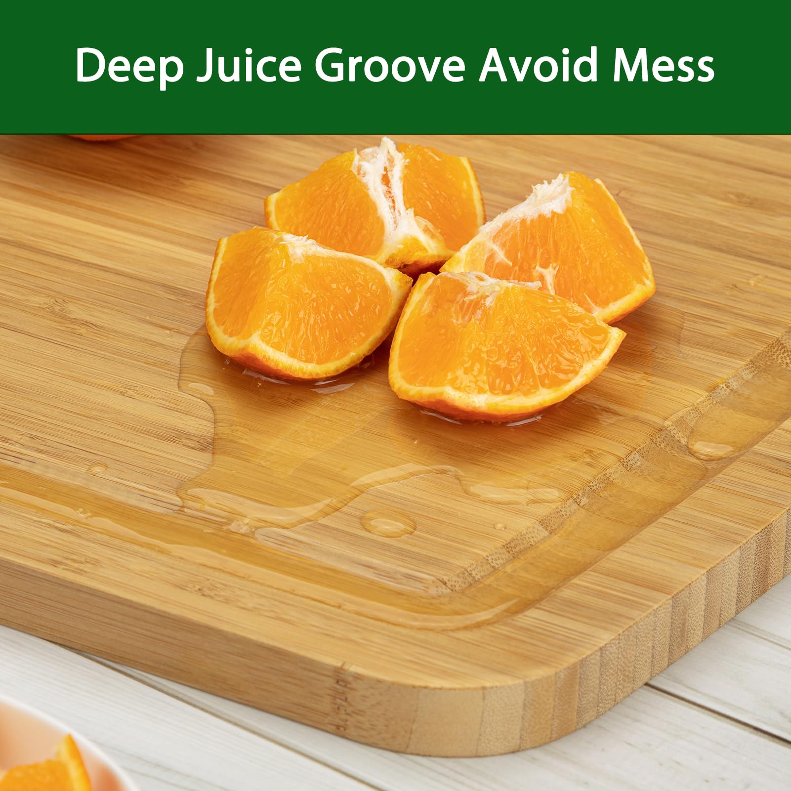 Garvee 30x20" Extra Large Cutting Board, Bamboo Stove Top Cover, Over the Sink Cutting Board with Juice Groove, Heavy Duty Charcuterie Board for Kitchen