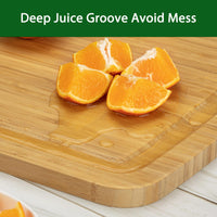 Garvee 30x20" Extra Large Cutting Board, Bamboo Stove Top Cover, Over the Sink Cutting Board with Juice Groove, Heavy Duty Charcuterie Board for Kitchen