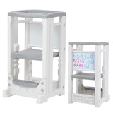 Garvee Toddler Tower Step Stool Non-slip Safe Easy Install Clean Gift - White