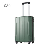 Garvee Hardshell Suitcase Lightweight TSA Locks 3-Level Telescopic Handle Expandable Travel Luggage Green 20 Inches