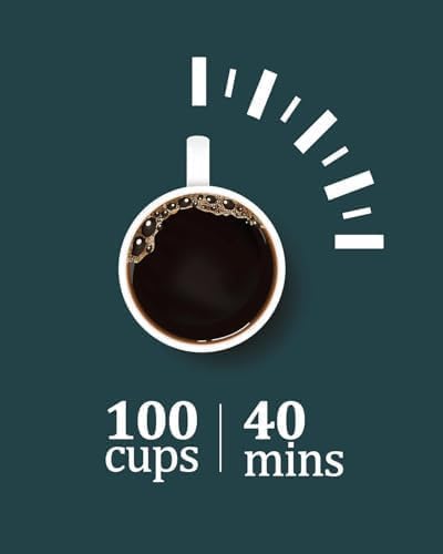 Garvee 100 Cups Coffee Urn,14L/3.8 Gallon Double Wall Commerical Coffee Maker for Buffet Catering Wedding Gathering,Large Capacity Hot Coffee Dispenser,Stainless Steel Hot Water Urn