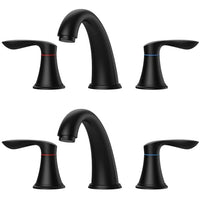 Bathroom Faucet, 8 Inch Bathroom Faucets for Sink 3 Hole, Widespread Oil Rubbed Bronze Bathroom Faucet with Pop up Drain and cUPC Lead-Free Hose