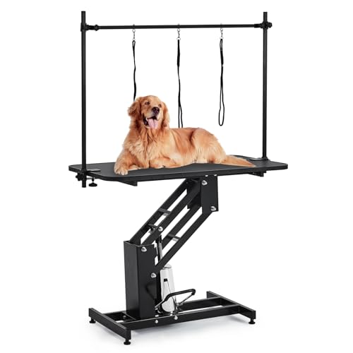 43.3" Hydraulic Dog Grooming Table, 350Lbs Load, Adjustable