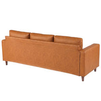 Garvee 85" Leather Couch for Living Room, Modern Sofa Couches with Padded backrest, Upholstered Sofa with Armrests and Comfy Cushions, Deep Seat Sofas for Living Room, Bedroom, Office