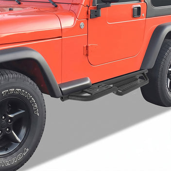 Garvee 6" Running Boards for '07-'18 Jeep JK 2D - Black Steel Nerf Bar