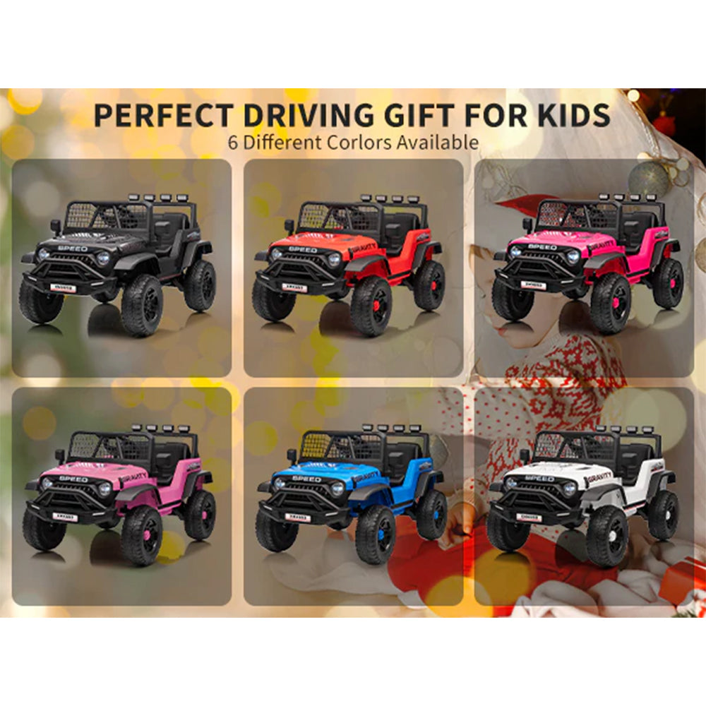 Garvee 12V Kids Electric Ride On Truck with Remote Control, Bluetooth Music, LED Lights, EVA Material, Dual Drive, Safety Features, Outdoor Play