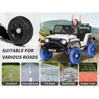 Garvee 12V Kids Electric Ride On Truck with Remote Control, Bluetooth Music, LED Lights, EVA Material, Dual Drive, Safety Features, Outdoor Play