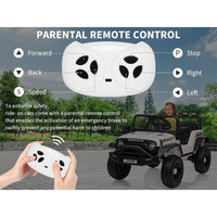 Garvee 12V Kids Electric Ride On Truck with Remote Control, Bluetooth Music, LED Lights, EVA Material, Dual Drive, Safety Features, Outdoor Play