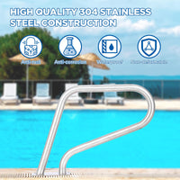 32x23 Inch 304 Stainless Steel Rustproof Pool Handrail - GARVEE