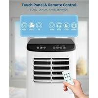 Garvee Portable Air Conditioner - 8,000 BTU, Cools Up to 350 Sq.Ft, 3-In-1 Functionality (Cooling, Dehumidification, Fan), Full-Function Remote Control, Includes Window Kit, White