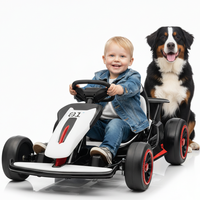 Garvee Ride - G Series: 6+,24V Drift Kart with 2X150W Strong Motor, 7AH Big Battery, Electric Pedals, Electric Go Kart Outdoor Race Toy - White