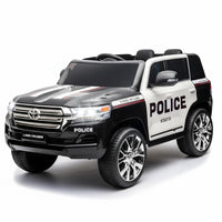 Garvee Ride - P Series: 12V Toyota Land Cruiser Kids' Car: Remote, LED, 3 Speeds, Dual 45W Motors, USB Music, Seat Belt, CPC & ASTM Approved - Black and White