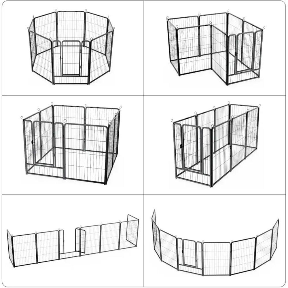 Garvee Dog Playpen Outdoor, 40 inch 12 Panels Dog Pen Indoor Heavy Duty Puppy Exercise Pen Metal Pet Fence for RV Camping/Yard/Garden