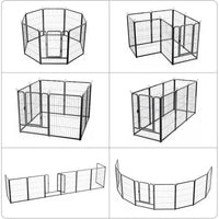 Garvee Dog Playpen Outdoor, 40 inch 12 Panels Dog Pen Indoor Heavy Duty Puppy Exercise Pen Metal Pet Fence for RV Camping/Yard/Garden