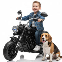 Garvee Ride - P Series: 12V Electric Motorcycle for Kids, 3-Wheel Ride-On Toy with Detachable Training Wheels, Black, Toddler Outdoor Fun