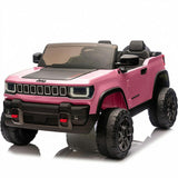 Garvee 24V 2-Seater Electric Ride-On Truck for Kids Ages 3-8 – Licensed 4WD Battery Car with Parental Remote, Wireless Connection Music, LED Lights, 3 Speeds, Gradual Start – Best Toy Vehicle – Pink - Pink