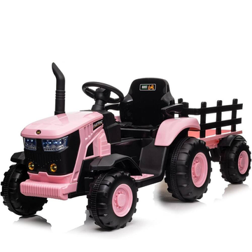 Garvee Ride - P Series: 12V Remote Control Tractor for Kids with 7-LED & Safety Belt - Pink