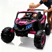 Garvee Ride - P Series: 24V Ride-On UTV: Remote Control, 200W Motor, Spring Suspension, Music, LED Lights, for Boys & Girls - Rose