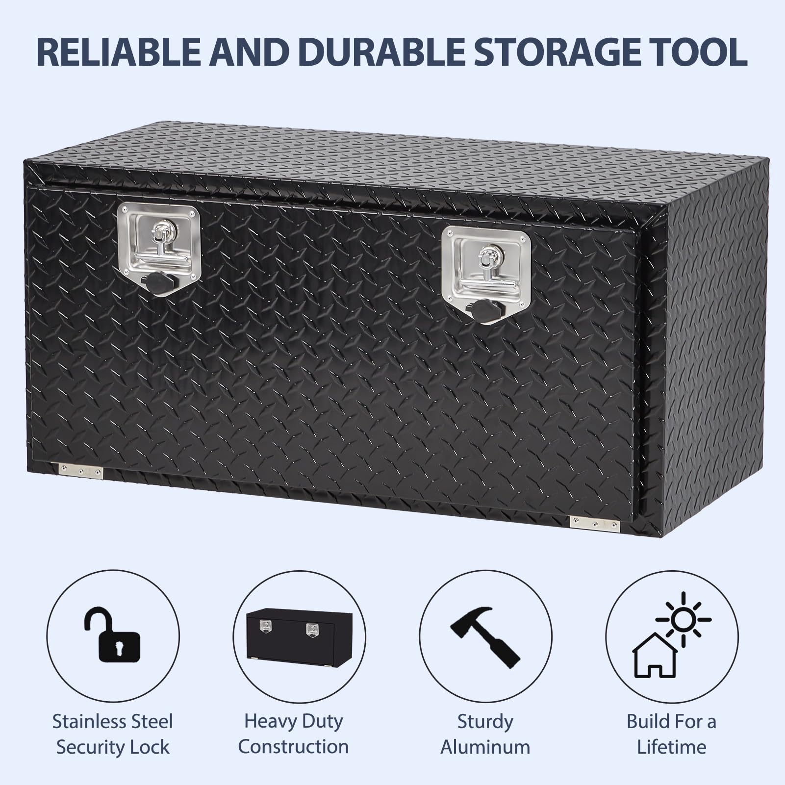 Heavy Duty Aluminum Underbody Truck Box, Waterproof Storage