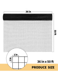 36x50 Inch Black Hardware Cloth for Garden & Pet Enclosures