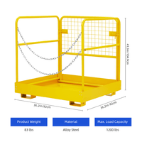 36x36" Safety Cage, 1200lbs Load, Foldable - Aerial Tasks - GARVEE