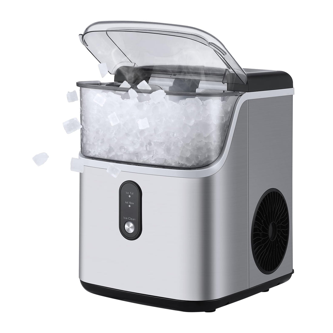 36Lbs/24H Nugget Ice Maker, Soft Chewable Ice, Self-Cleaning